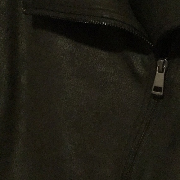 Grace & Lace Move Free Leather Like Bordeaux Moto Jacket Black Color Size Small - Picture 7 of 7